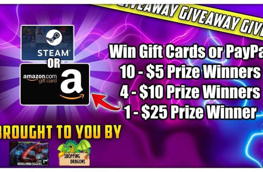 WIN An Amazon Gift Card Or Steam Gift Card Or PayPal Cash