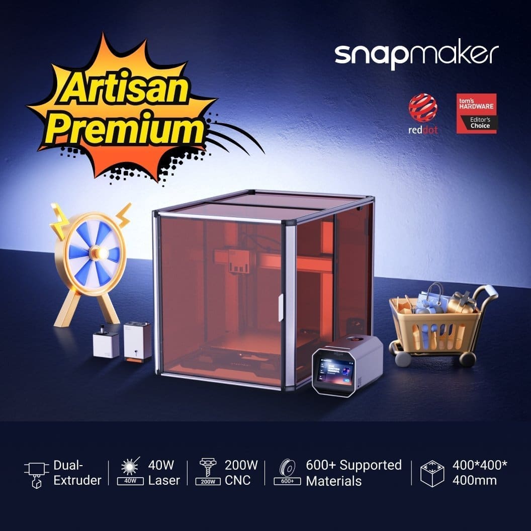 WIN A Snapmaker Artisan Premium 3-in-1 3D Printer